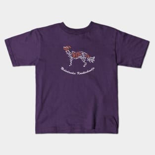 Nederlandse Kooikerhondje Wavy Purple (with text) Kids T-Shirt